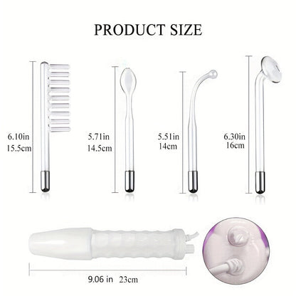 High Frequency Facial Massager 4-in-1 Skin Care Stick Portable Home Use Acne Treatment Rejuvenation Beauty for Home or Salon Spa Use