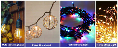 Adhesive Hooks for Outdoor String Lights - No-Damage Clips for Christmas Patio Garden Balcony Decor (40/80/160/250/400pcs)