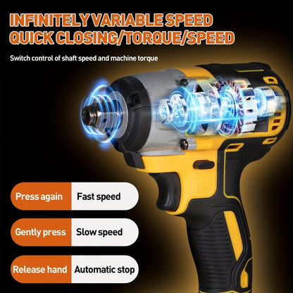 Cordless Impact Wrench 1/2 Inch Brushless, 450N.m 259Ft-lbs High Torque Impact Gun, 3300RPM Variable Speed