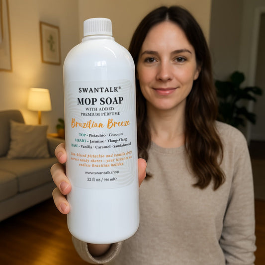 Concentrated Floor Cleaner 4X Formula 32 fl oz, SWANTALK Mop Soap Multi-Surface Streak-Free Floor Wash