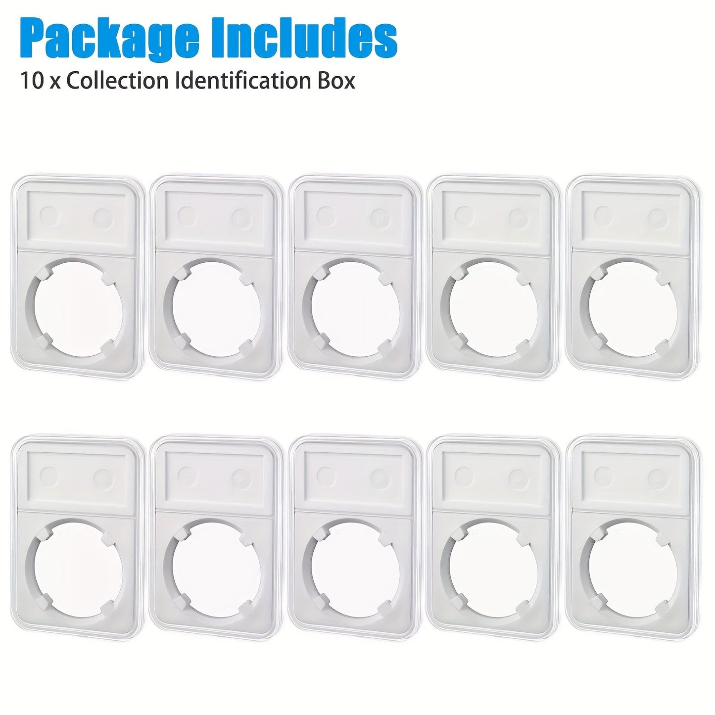 Coin Slab Display Holder 10 Pack 31mm Scratch-Resistant Transparent – Protective Cases for JFK Half Dollar Morgan Silver Dollar