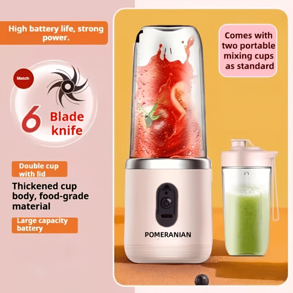 Portable Blender Rechargeable, Mini Personal Juicer for Smoothies, Milkshakes & Juice, USB Charging