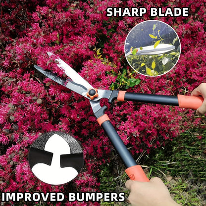 Garden Pruning Shears Set Loppers Hedge Shears & Hand Pruner Combo, Alloy Steel Branch Cutter Kit with Compound Action