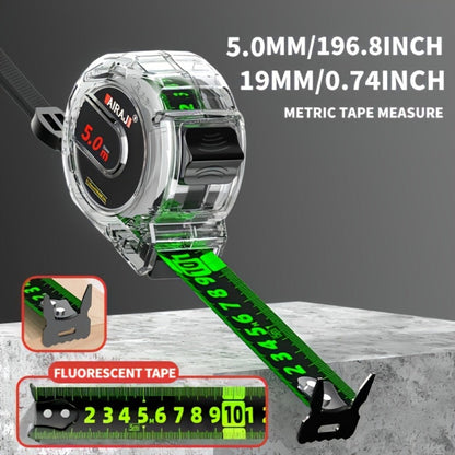 Steel Tape Measure Heavy Duty Fluorescent Anti-Drop Durable Measuring Tape 5M 7M 10M with Wide Blade for Home Construction Woodworking DIY