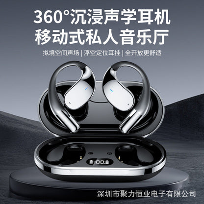 Bone Conduction Headphones Bluetooth 5.4 Open Ear Sport Earbuds 80H Battery LED Display Stereo for an Everyday Personal Care Routine