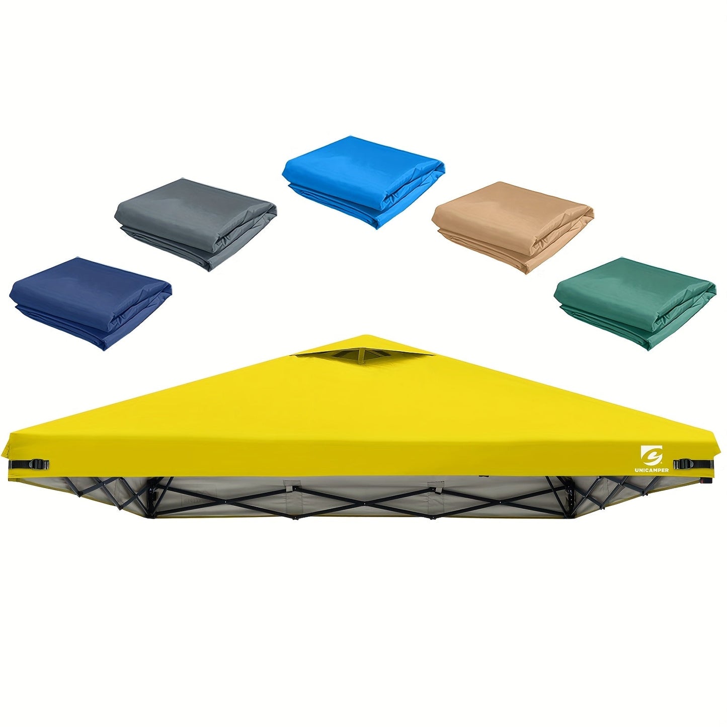 10x10 Canopy Replacement Top Cover for Straight Leg Tents – Ventilation Ports, Instant Shade, 11 Color Options