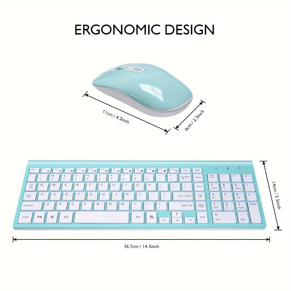 2.4G Wireless Keyboard and Mouse Combo Ultra-Thin Slim Full Size with Numpad Silent Keys Plug for an Everyday Personal Care Routine
