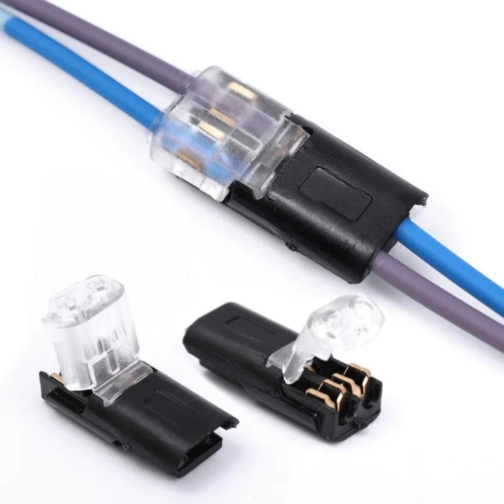 152Pcs LED Wire Connectors 2-Pin Quick-Connect Latches, Low-Voltage Plug-and-Play Cable Connectors Up to 36V