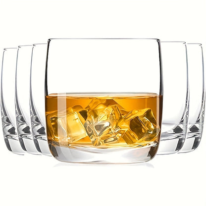 Whiskey Glasses Set of 6, Premium Crystal Bourbon Rocks Glasses 10.5oz, Clear Drinking Glasses for Scotch Cocktail Whisky Juice