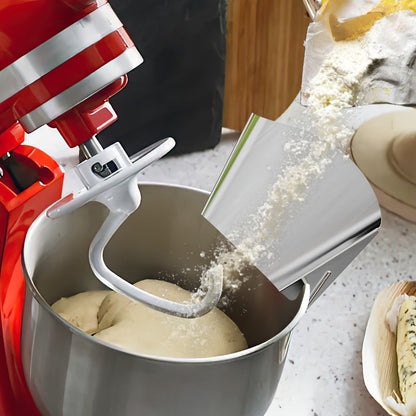Stand Mixer Pouring Chute Stainless Steel – Dishwasher Safe Pouring Shield for KitchenAid Tilt-Head & Bowl-Lift Models