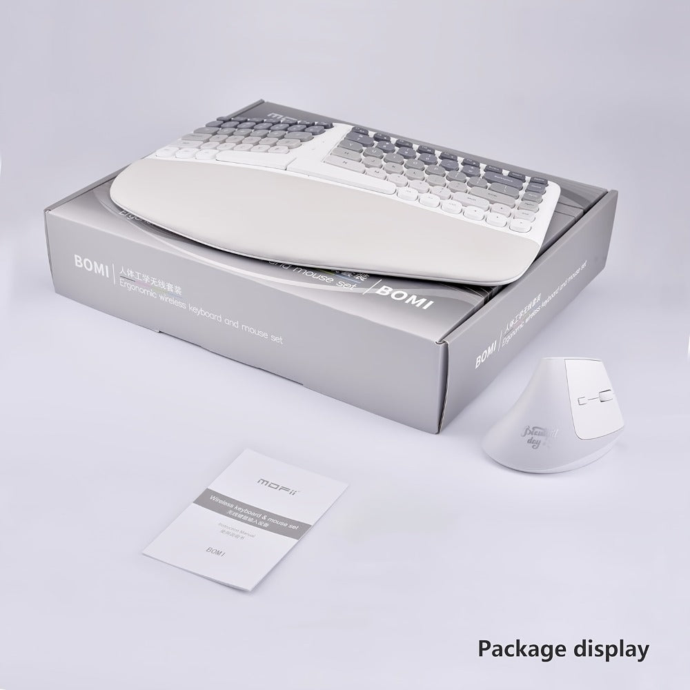 Wireless Keyboard and Mouse Combo with Wrist Support Anti-RSI Silent Keys 2.4GHz Plug-and-Play for an Everyday Personal Care Routine