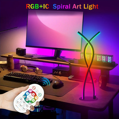 RGB Gaming Desk Lamp with App Control & Music Sync, 18-Key Remote, LED Light Bars, TV Backlight & Night Light