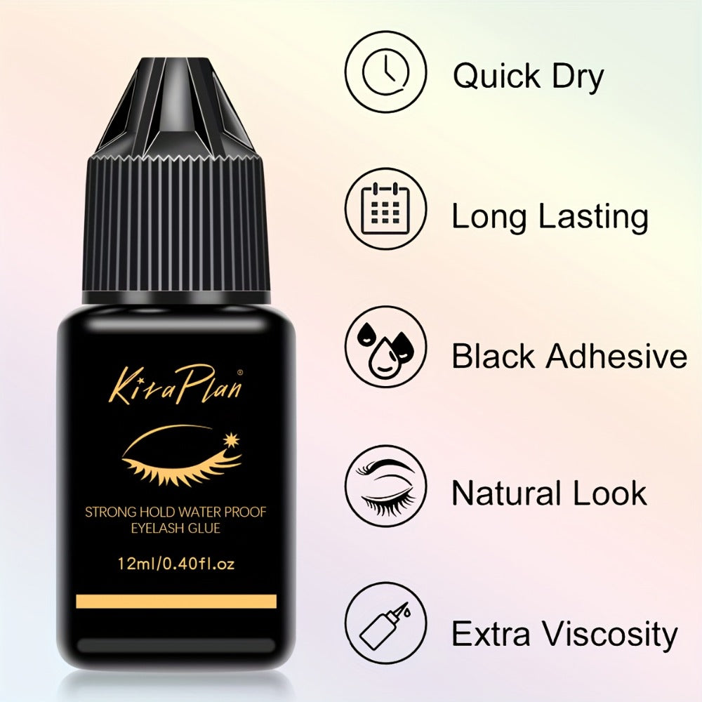Odorless Lash Extension Glue Quick Dry Black Adhesive for DIY Individual & Cluster Lash Extensions