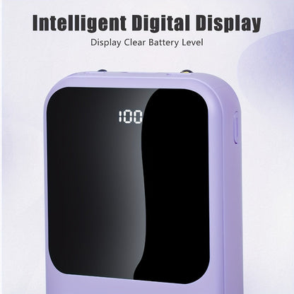 10000mAh Mini Power Bank 4 Built-In Cables Ultra-Bright LED Digital Display for an Everyday Personal Care Routine