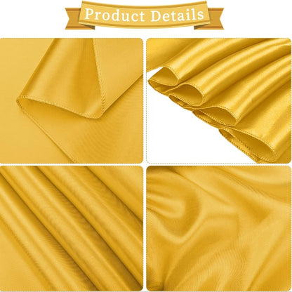 Satin Chair Sashes Bows 50pcs, 7x108 Inch Chair Waist Belt Bow Ties for Wedding Reception, Banquet