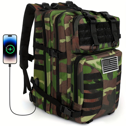 Tactical Military Backpack 50L – Large Capacity Molle Rucksack for Camping, Hiking, Hunting, Fishing & Travel