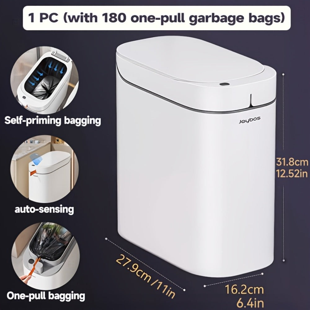 Sensor Trash Can Self-Emptying 3.8 Gallon with Drawstring Bags – Hands Free Infrared Smart for Home Cooking, Dining and Outdoor Meals
