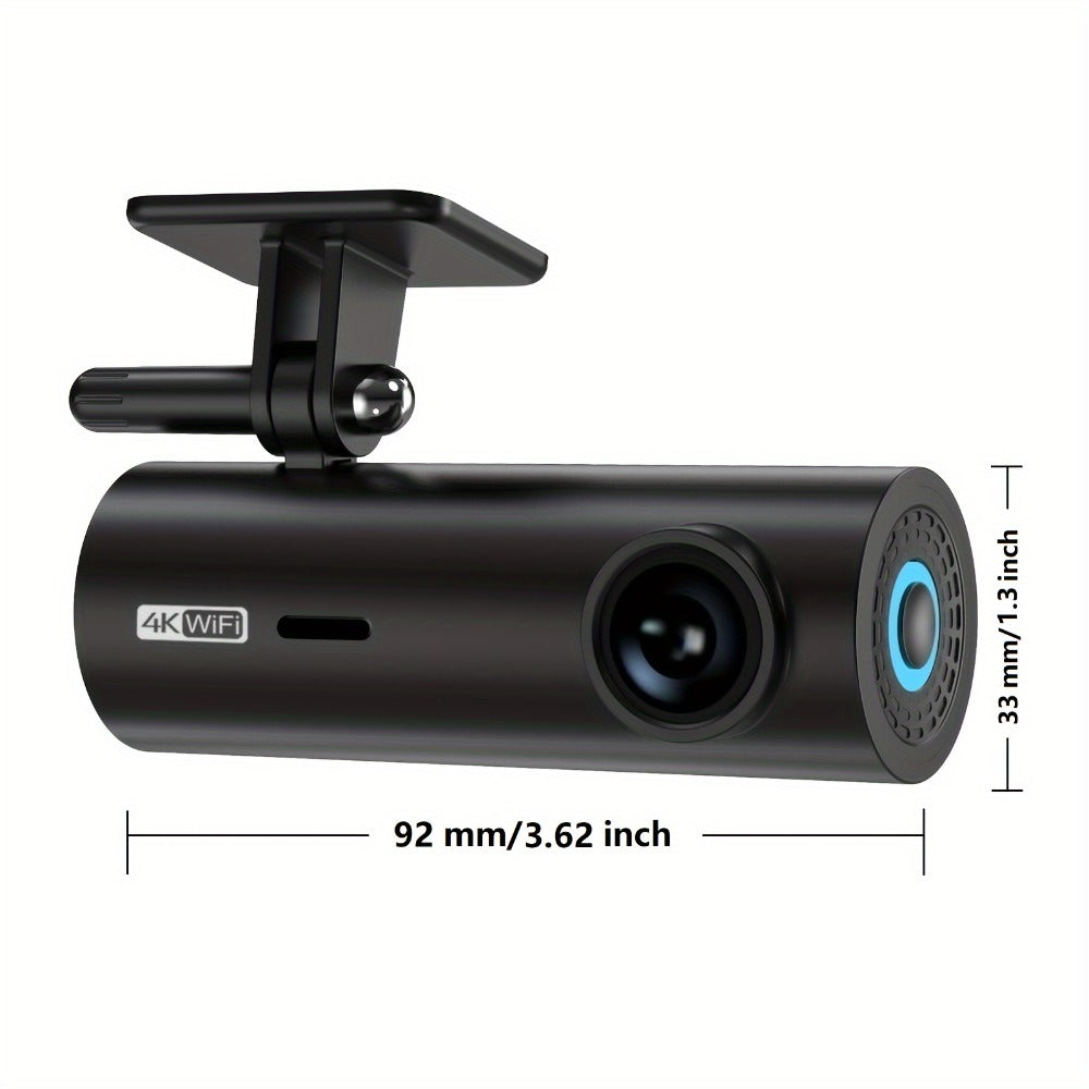 LF10 Dash Camera with 4K Label, WiFi App Control, Voice Prompt and Card Support Marking up to 256GB