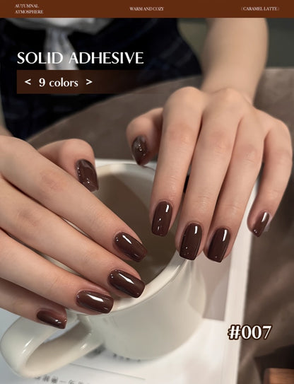 Gel Nail Polish MORDDA 9-Color Autumn Harvest Set with Solid Shades and Included LED Curing Pen for Nail Art