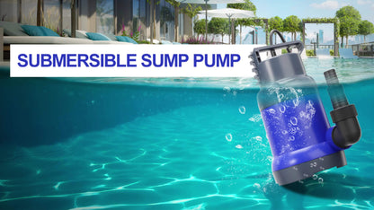 Submersible Sump Pump 1HP 4600GPH Portable Utility Water Pump for Pool Basement Flood Hot Tub