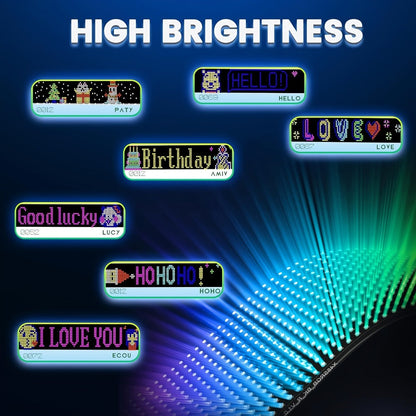Flexible LED Display Screen Programmable Text & Animation, App & Remote Control, High-Definition RGB Matrix Panel for Any Curved Surface