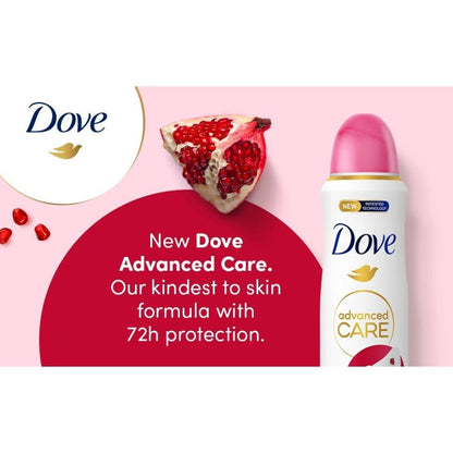Pomegranate & Lemon Verbena Body Spray for Women Dove Go Fresh 150ml Long Lasting Freshness Quick Dry Invisible No White Marks Non-Sticky
