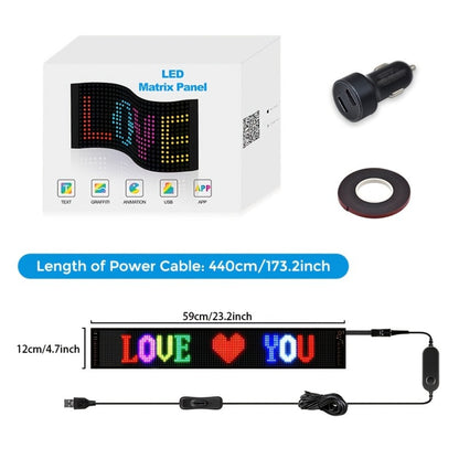 Flexible RGB LED Matrix Light Panel with USB Lead and Phone Controls in Three 4.72-Inch-Wide Size Options