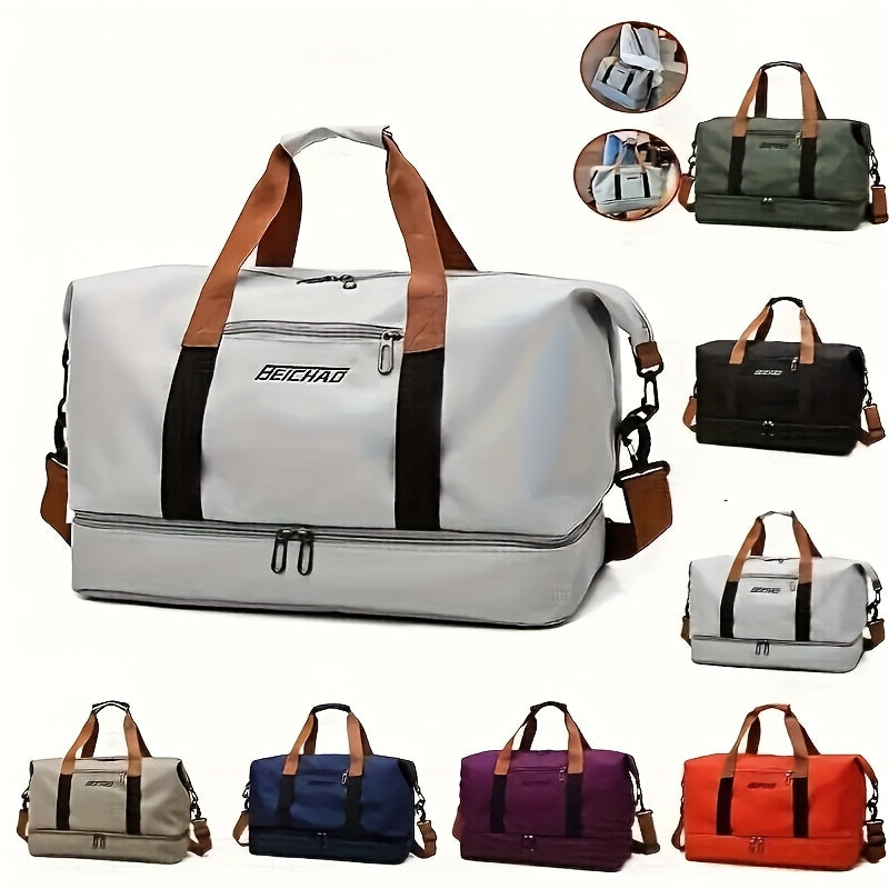 Waterproof Travel Bag Women Gym Yoga Bag Dry Wet Separation Large Capacity Overnight Weekend Tote Duffel Bag Fitness Sports Handbag Outdoor