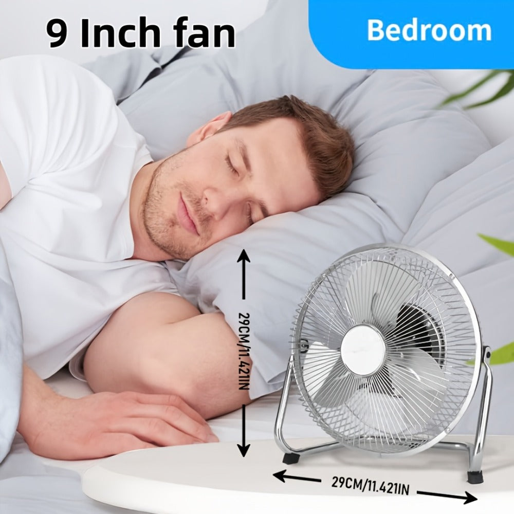 Industrial Floor Fan, Metal Stand Fan with 3 Speed Settings & 360° Tilt, High Velocity Airflow for Warehouse