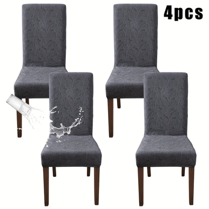Stretch Dining Chair Covers Set of 4/6 – Plant Print Slipcovers for Dining Room Kitchen Chairs, Elastic Parsons Chair Protector, Home Decor