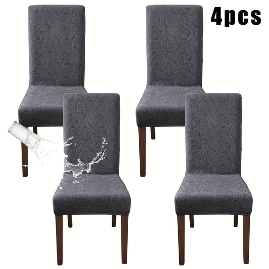 Stretch Dining Chair Covers Set of 4/6 – Plant Print Slipcovers for Dining Room Kitchen Chairs, Elastic Parsons Chair Protector, Home Decor