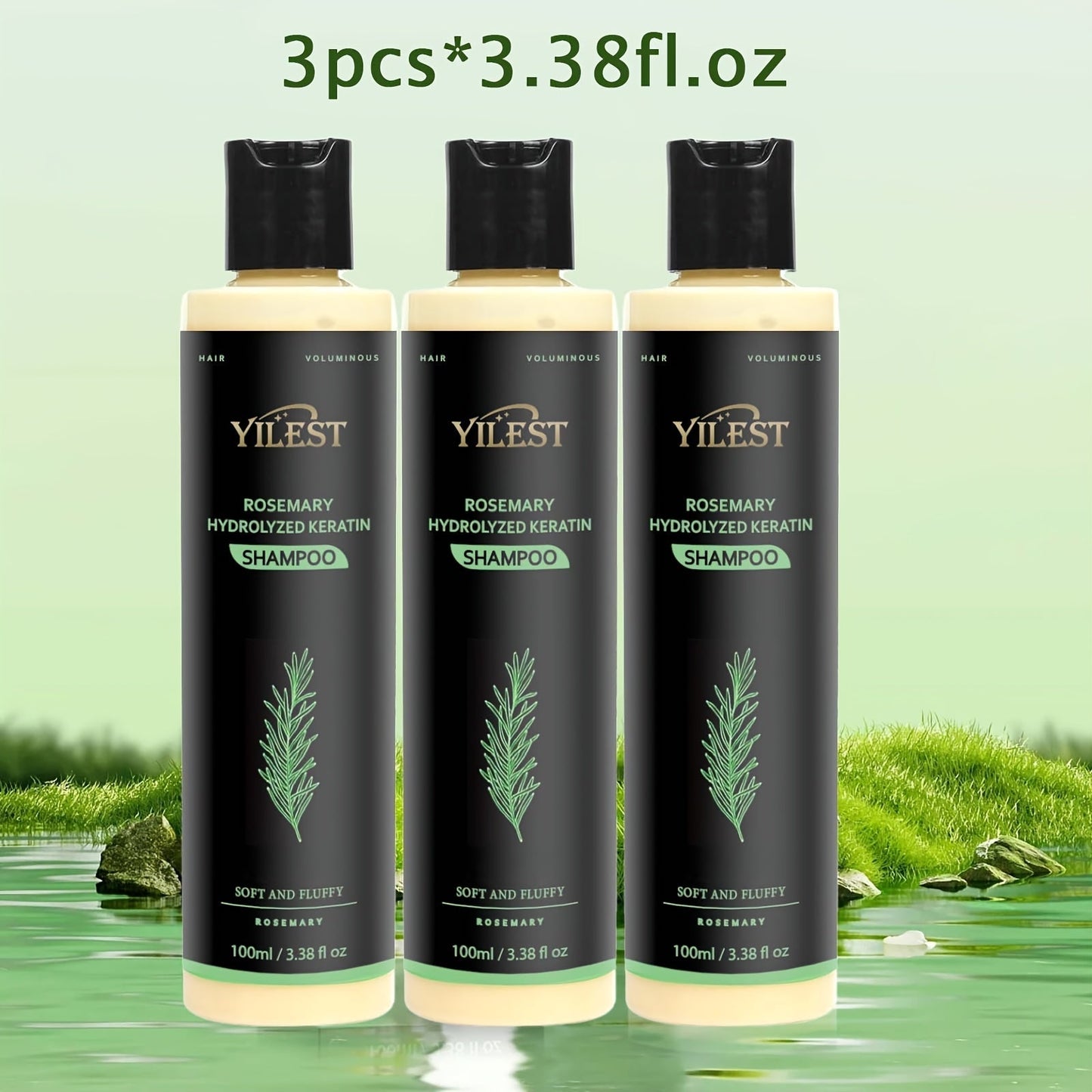 Rosemary Shampoo for Hair Growth & Volume – Enriched with Rosemary Extract, Amino Acids & Plant Squalane | Strengthening