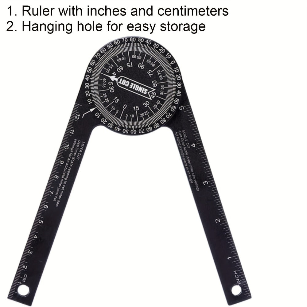Miter Saw Protractor 7 Inch Aluminum 2-in-1 Professional Angle Finder CNC Machined Precision for Entryways, Bedrooms and Living Spaces