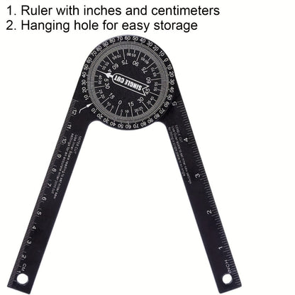 Miter Saw Protractor 7 Inch Aluminum 2-in-1 Professional Angle Finder CNC Machined Precision for Entryways, Bedrooms and Living Spaces