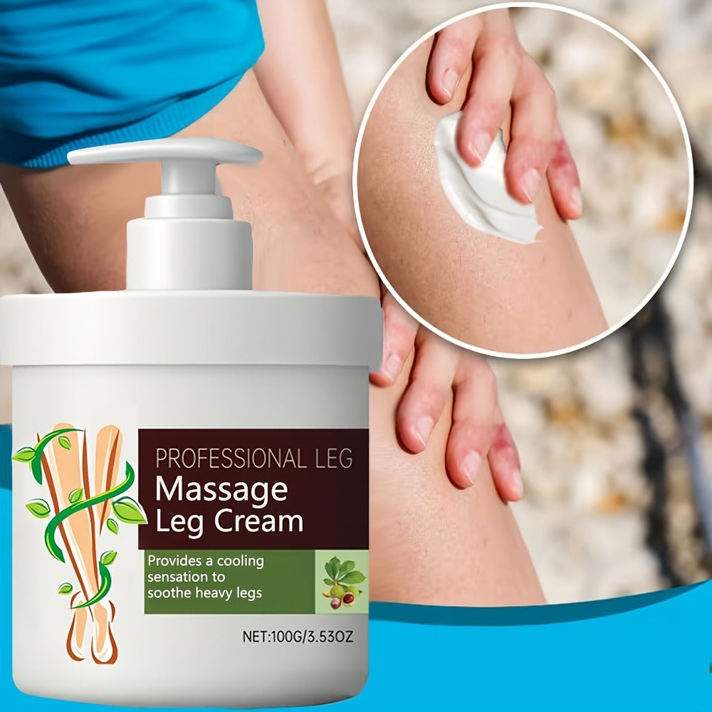 Leg Massage Cream with Snakehead & Bee Venom, Multi-Functional, Moisture, Non-Greasy Formula, Gentle for Sensitive Skin
