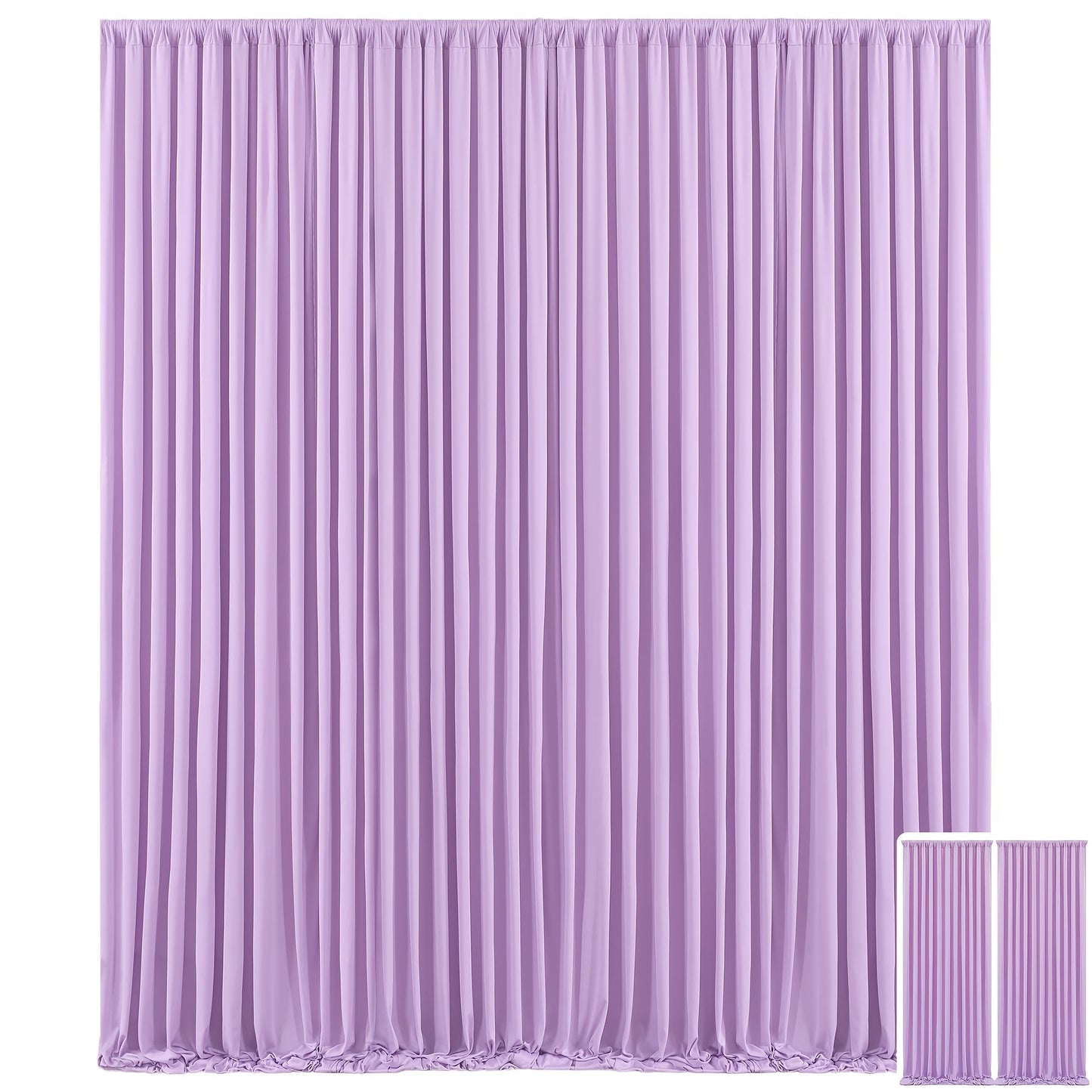 Two-Panel Photography Backdrop Curtain Set in 16 Colors with 59 x 85-Inch Panels and Pole Pockets