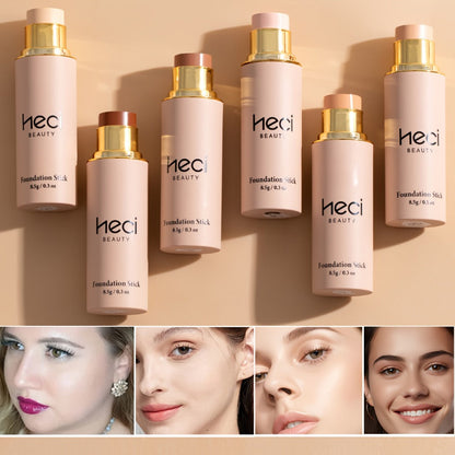 CC Cream Foundation Stick 2-Pack – Full Coverage Concealer, Waterproof Long-Lasting Natural Matte Finish, Lightweight Moisturizing Formula