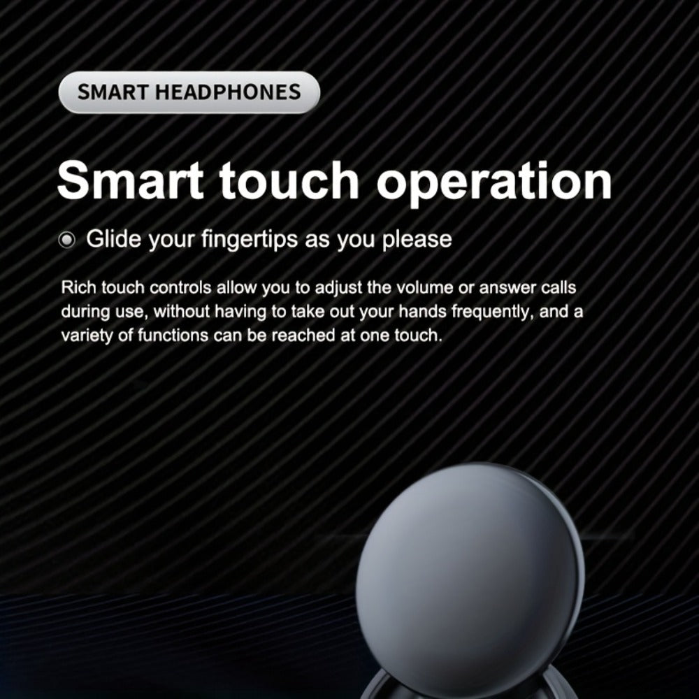 Heart-Shaped Bluetooth 5.4 Sleep Earbuds with Digital Charging Case in Black, White or Khaki