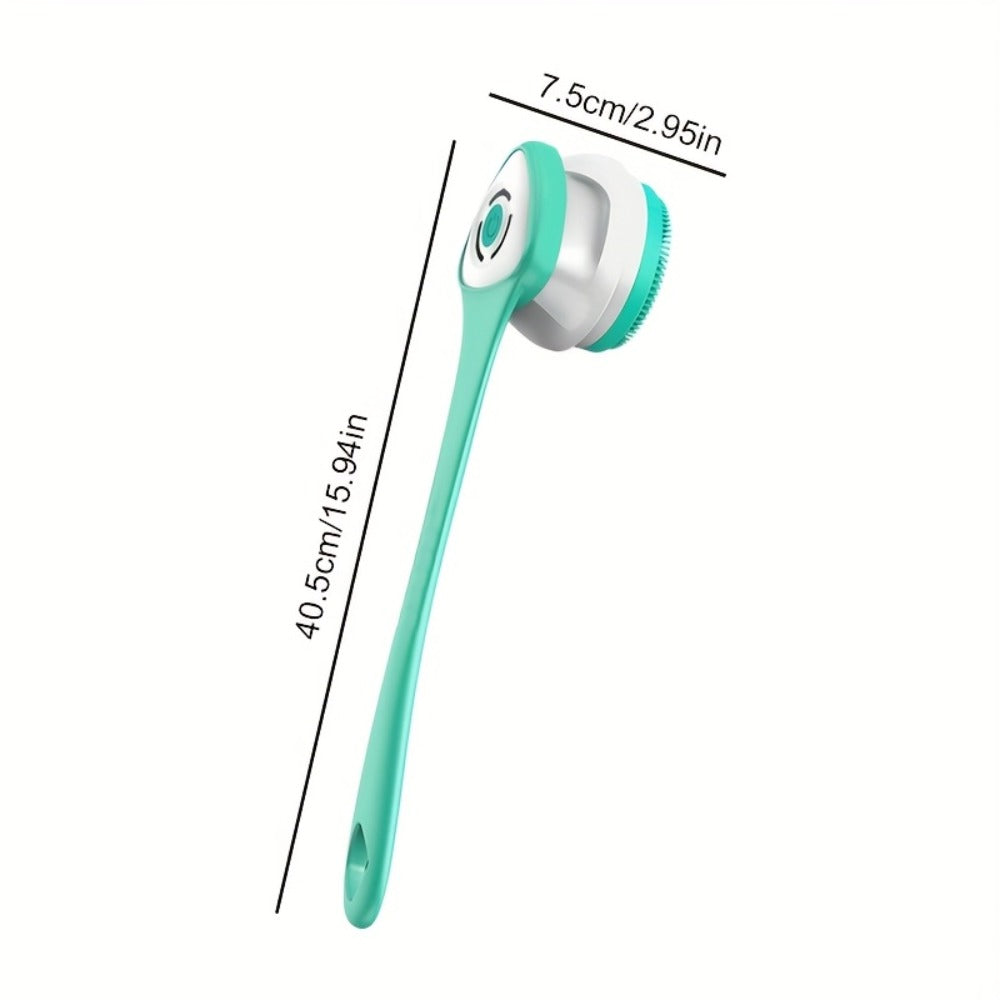 Electric Body Scrubber 6-in-1 Rechargeable Shower Brush - Vibrating Exfoliating Brush with Long Handle