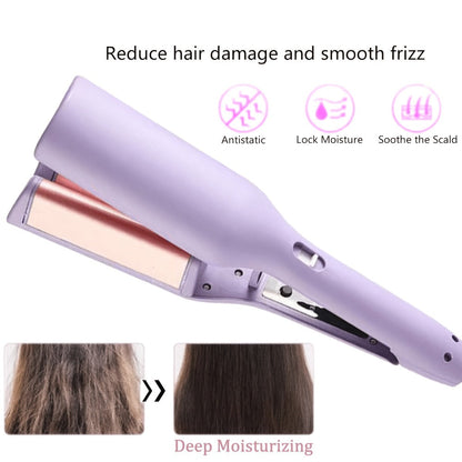32mm Wave Curling Iron - Women's Hair Curler for Deep Curls & Instant Beach Waves, Professional Salon Styling Tool for All Hair Types