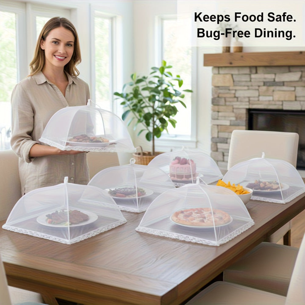Pop-Up Mesh Food Covers for Outdoor Use – Large Collapsible Tent Covers for Picnic, BBQ, Buffet & Gatherings (3pcs / 9pcs)