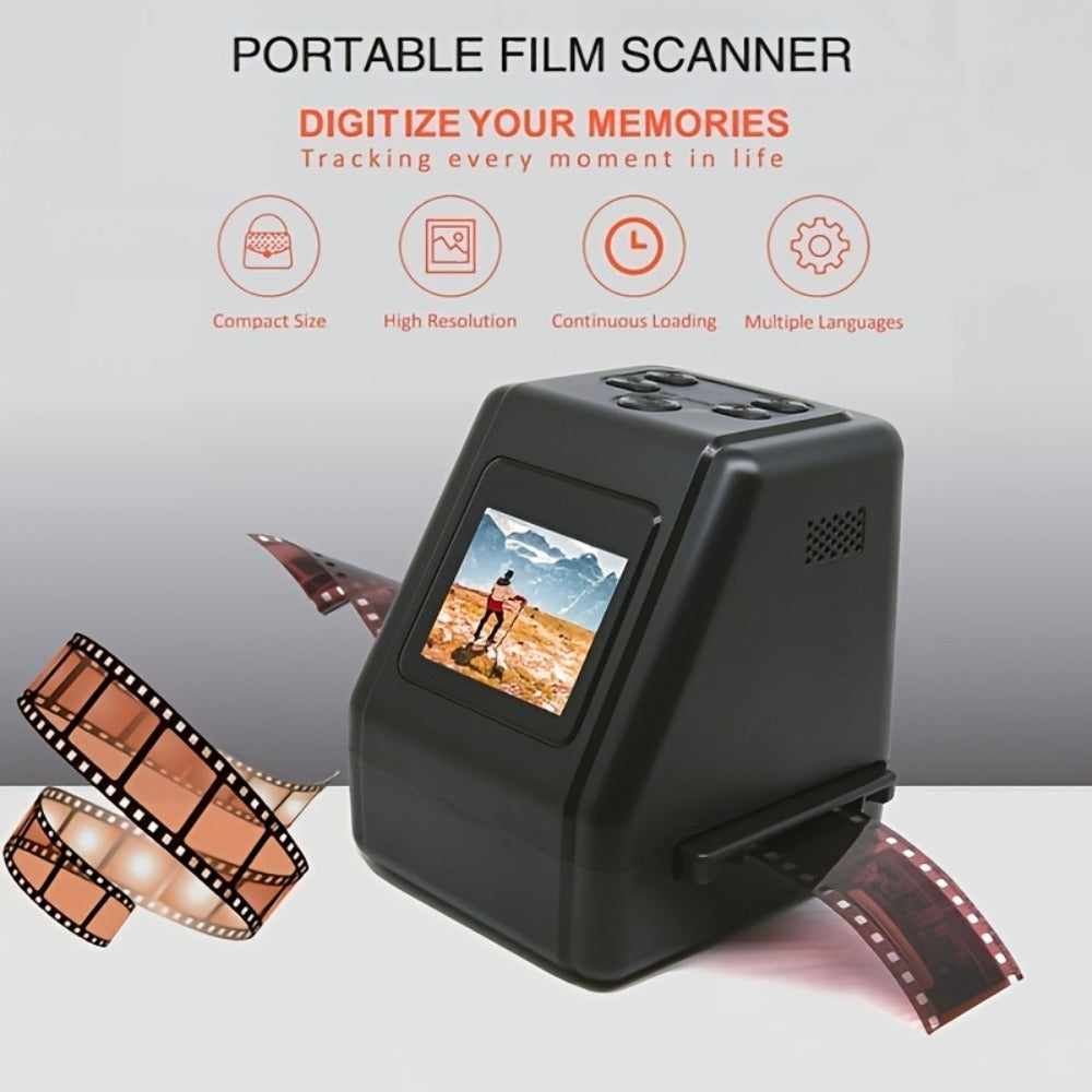 Film Scanner 10MP Negative & Slide Scanner, Converts 35mm/110/Super 8 Film to Digital JPEG, 2.0" LCD Screen