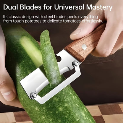 Vegetable Peeler Set 3-Pack, Stainless Steel Blade Y-Peeler for Potato Carrot Tomato Fruit, Grip Handle