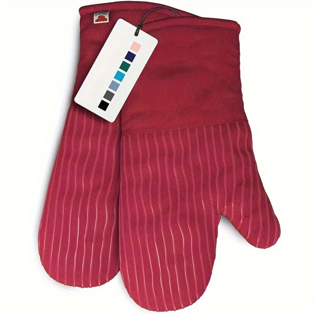 Oven Mitts and Pot Holders Set 6 Piece Heat Resistant Kitchen Gloves Cooking Mitts with Potholder