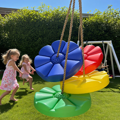 Flower Shaped Outdoor Swing Set 2 Pack Kids Backyard Hanging Swing Seat with the Listed Color, Size or Set Options for Everyday Use