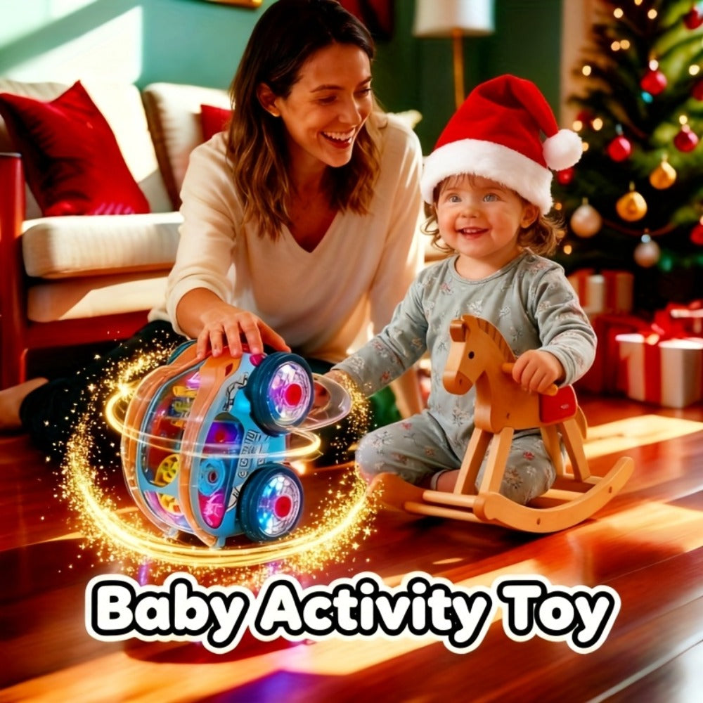 Dump Truck Toy Car with Colorful LED Lights & Music, Auto Rolling Construction Vehicle Toy for Toddlers Kids Ages 2+