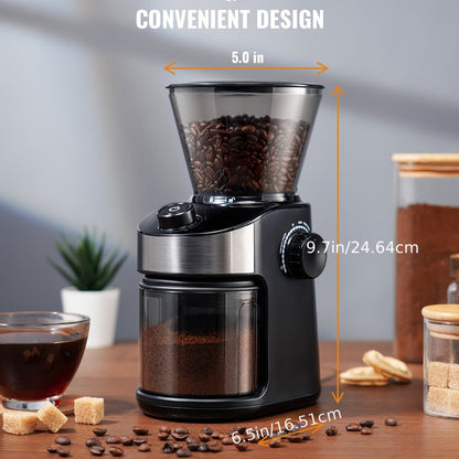 Burr Coffee Grinder Electric, Coffee Bean Grinder with 40-Second Digital Timer, 25 Precise Grind Settings