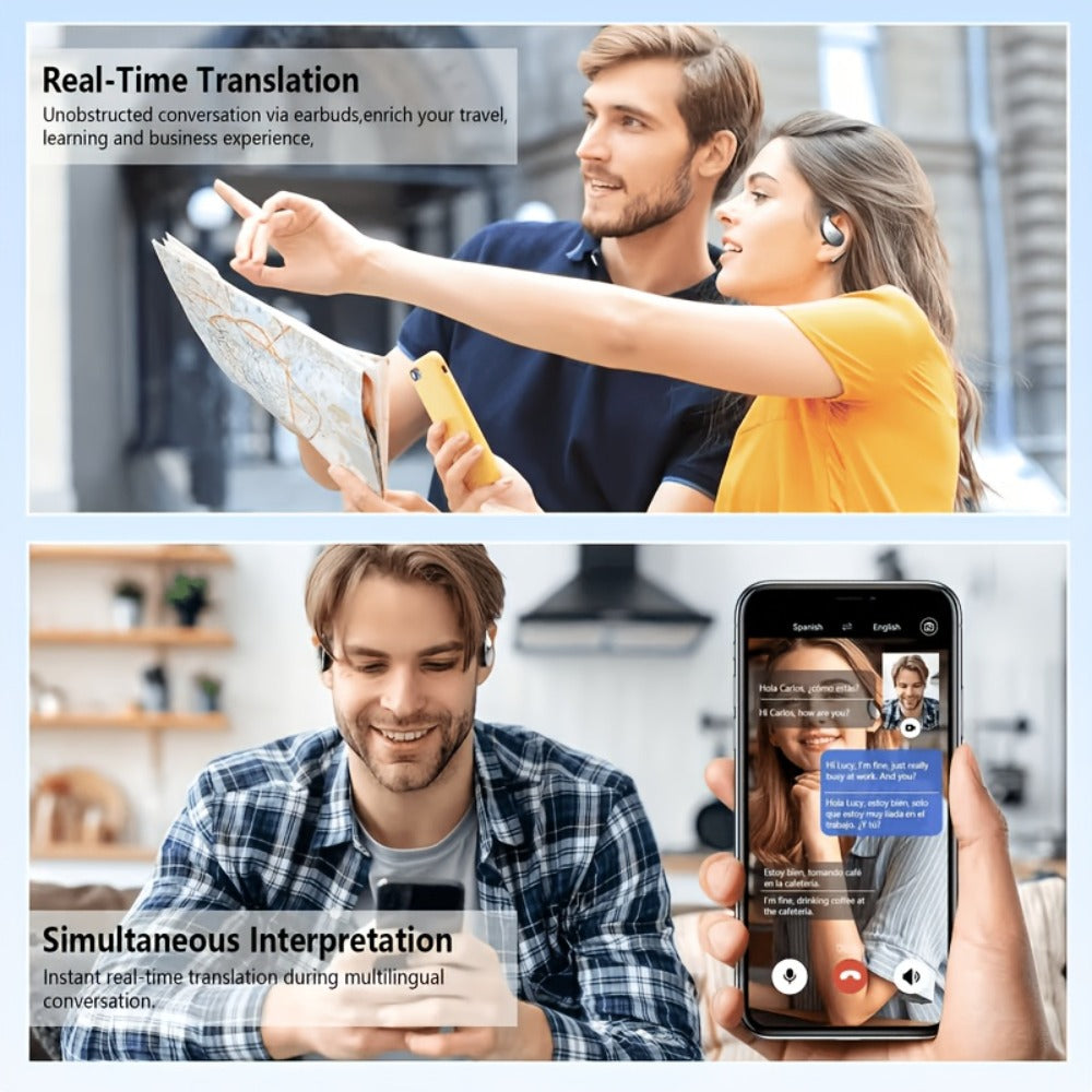 AI Language Translation Headphones Real-Time 156 Languages & Accents 3-in-1 Wireless Bluetooth for an Everyday Personal Care Routine