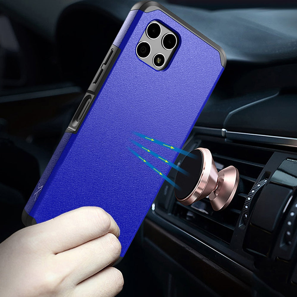 Phone Case Dual-Layer PC and TPU Cover for T-Mobile Revvl 7 5G in Red, Purple, Pink, Black, Gray or Blue