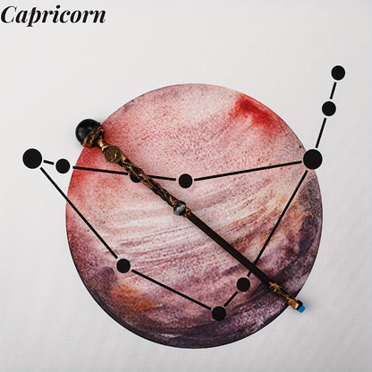 Zodiac Crystal Magic Wand with Gift Box – Handmade Astrology Wand All 12 Signs Aries Taurus Gemini Cancer Leo Virgo Libra Scorpio